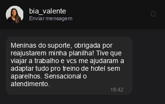 Depoimento de Beatriz V. no Instagram