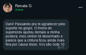 Depoimento de Renata G. no WhatsApp